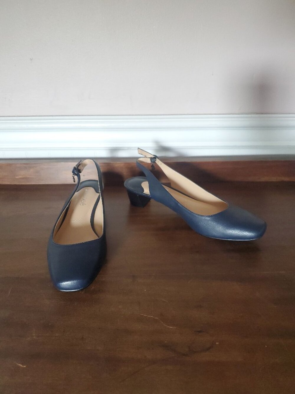 Dark Blue Slingback Pumps
